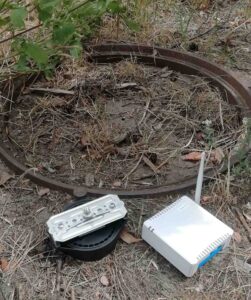 LoRaWAN шлюз, датчик, люк