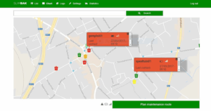 Програмне забезпечення з картою встановлених бездротових датчиків